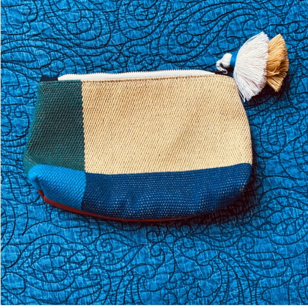 Mini Zipper Bag Woven Sheep’s Wool NWOT